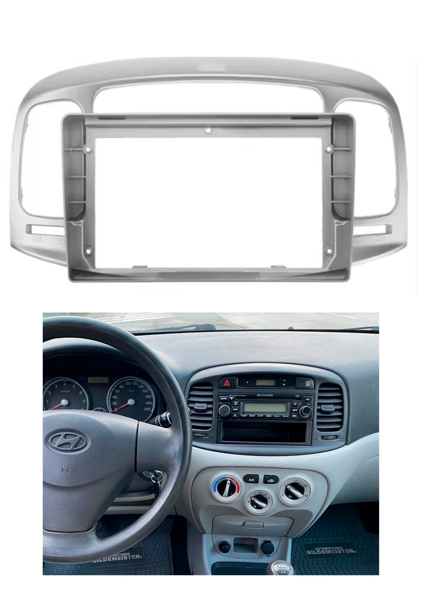 Bisel Adaptador Radio 9 Pulgadas Compatible Hyundai Accent año 2009/2012
