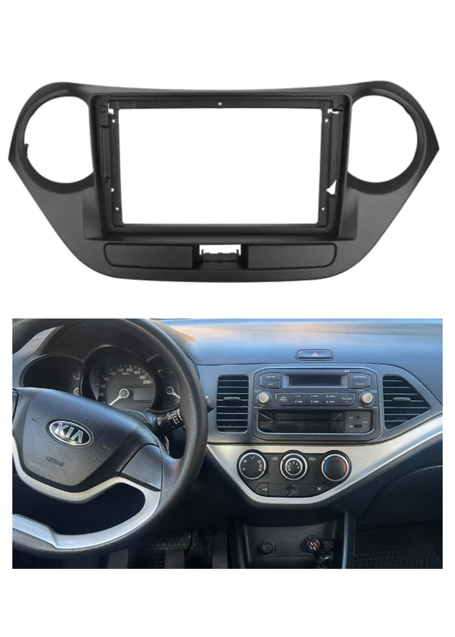 Bisel Adaptador Radio 9 Pulgadas Compatible Modelo Hyundai I10
