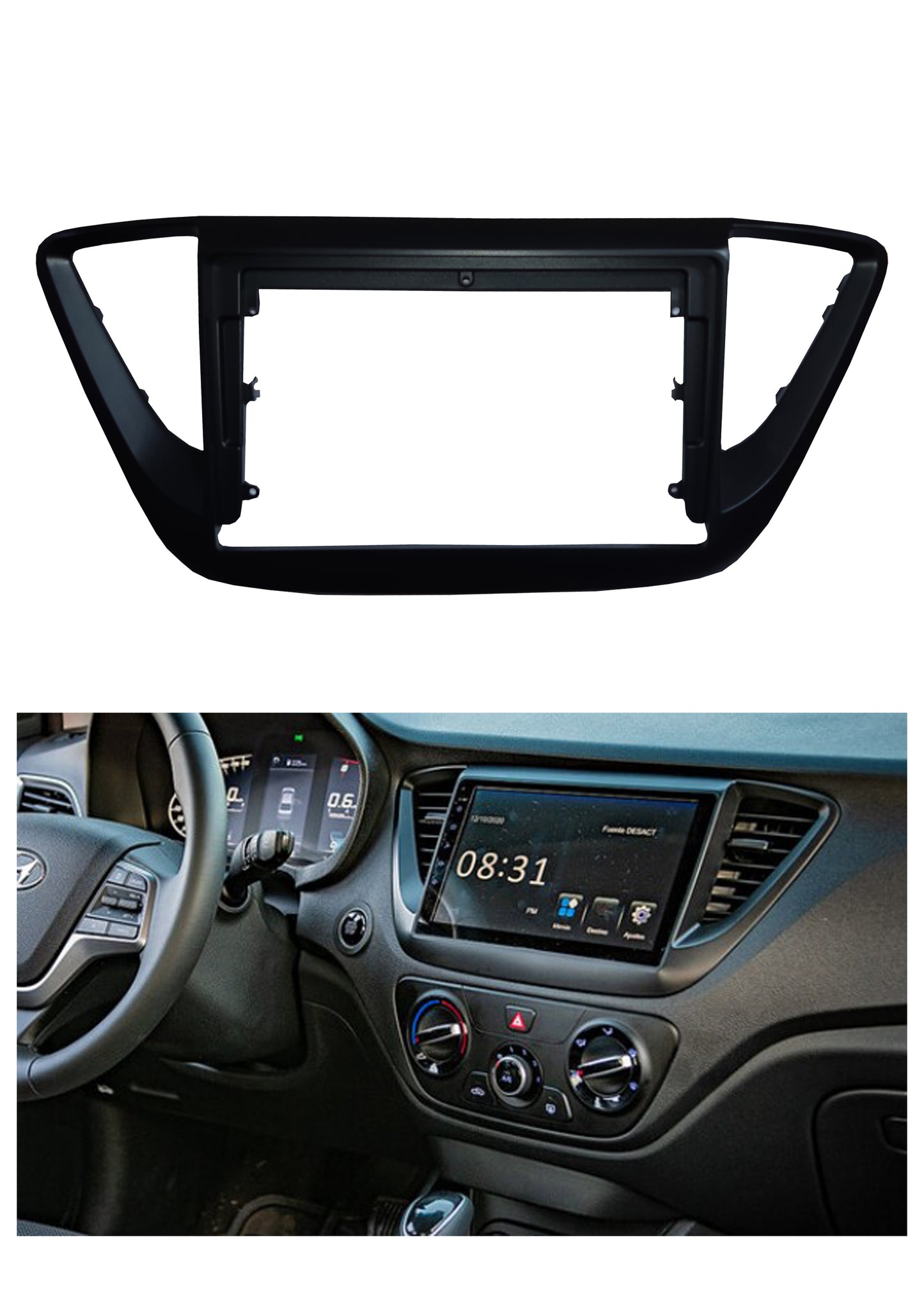 Bisel Adaptador Radio 9 Pulgadas Compatible Hyundai Accent año 2018
