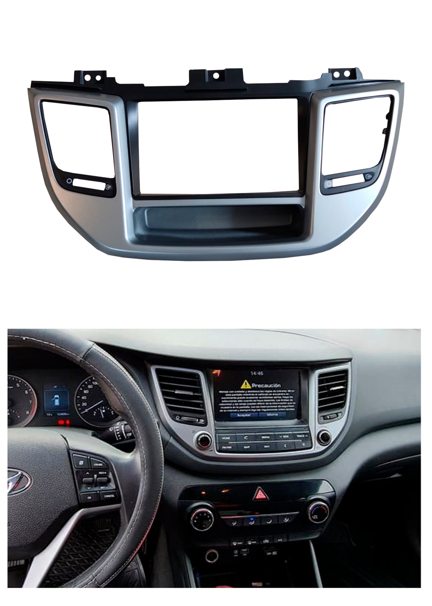 Bisel Adaptador Radio 7 Pulgadas Compatible Hyundai Tucson año 2015