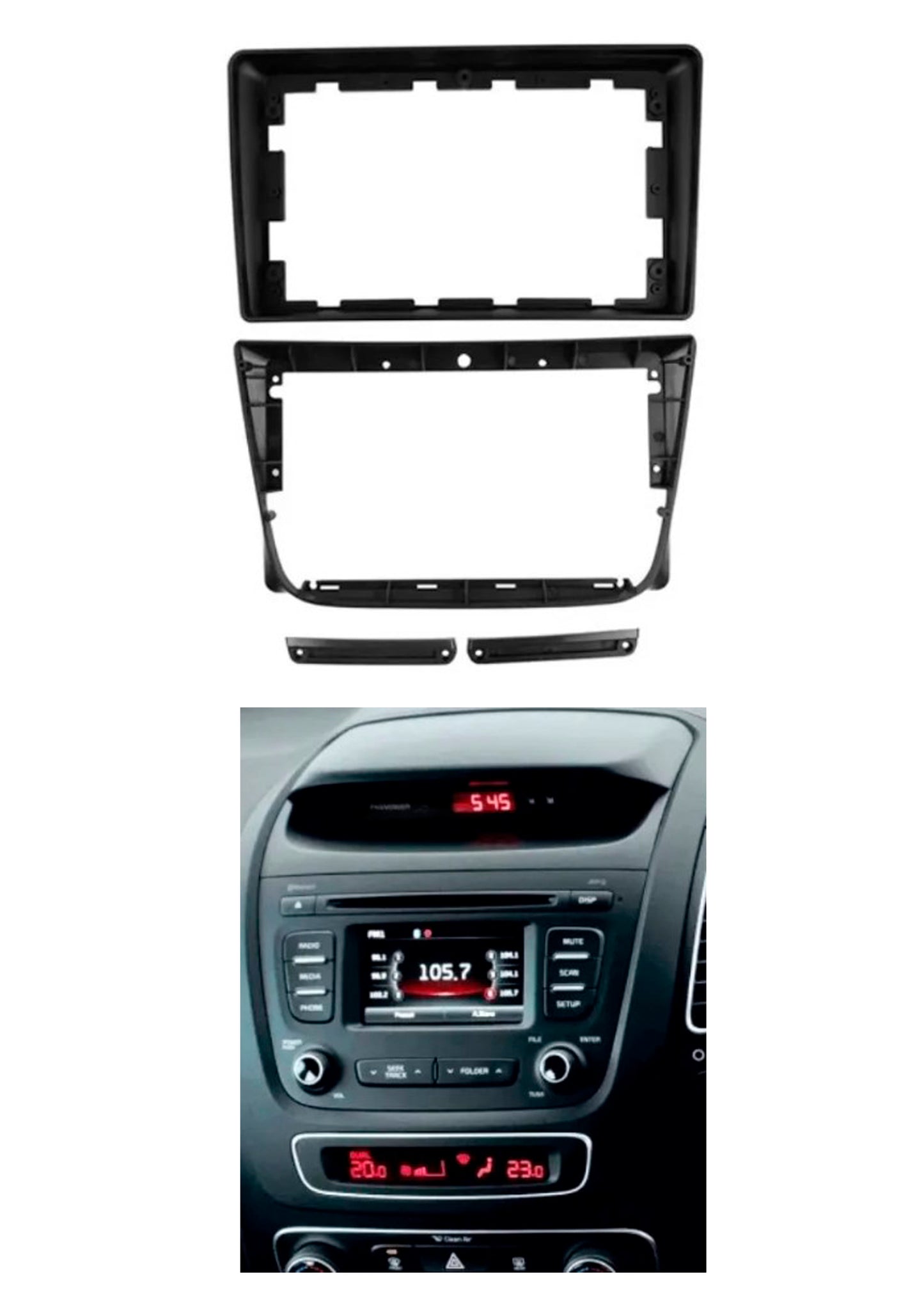 Bisel Adaptador Radio 9 Pulgadas Kia Compatible Sorento año 2013/2014