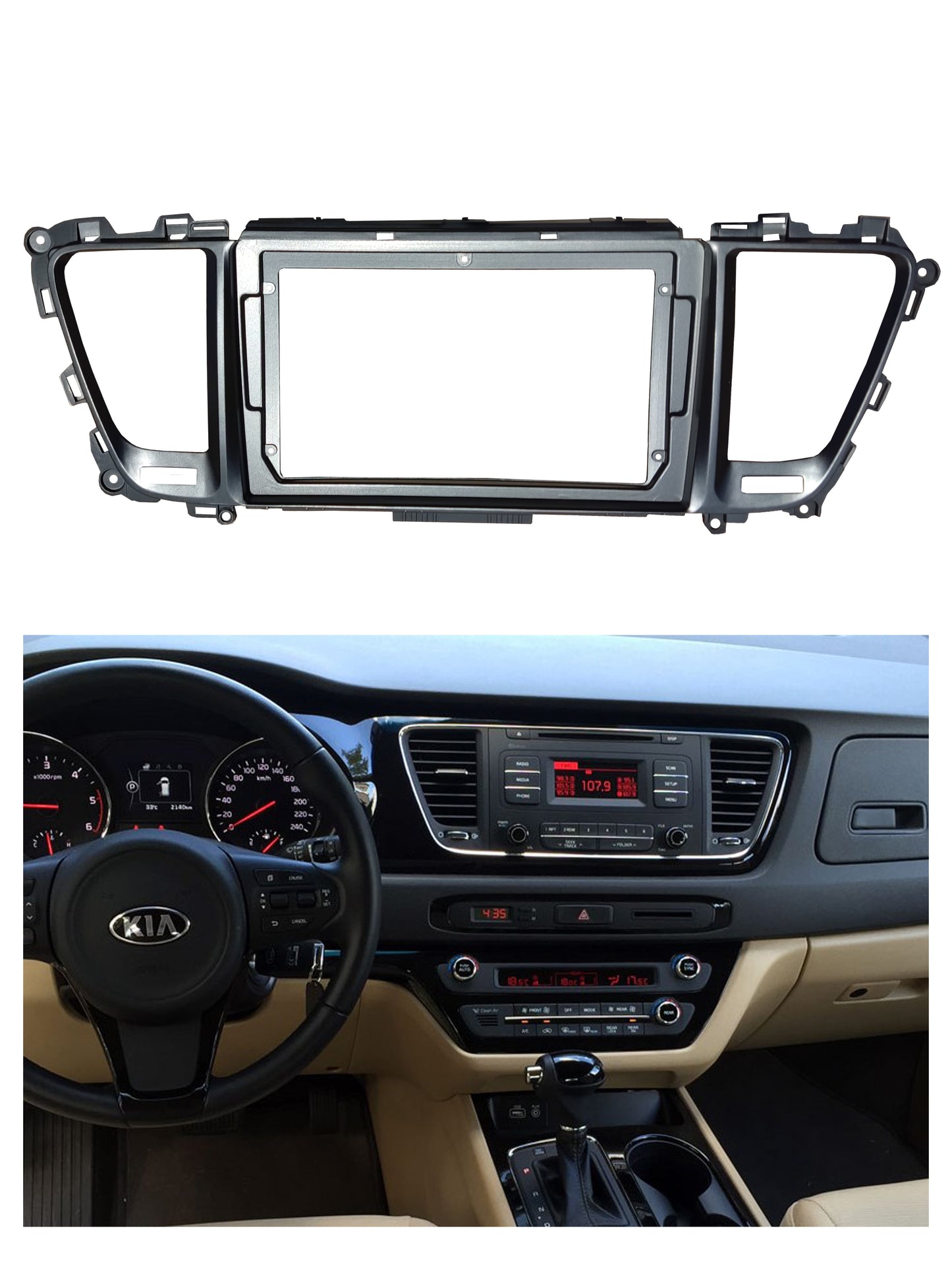 Bisel Adaptador Radio 9 Pulgadas Compatible Kia Carnival