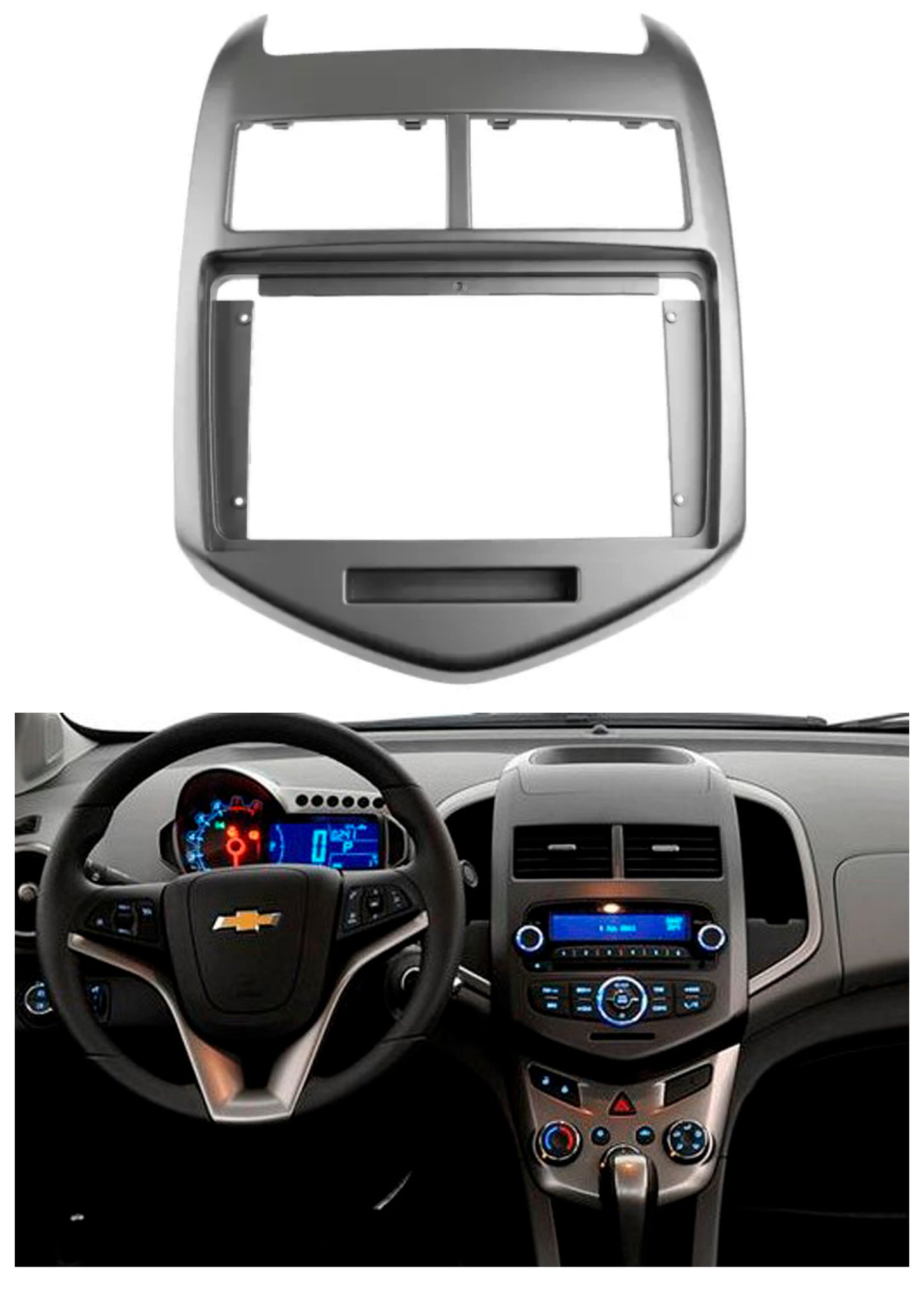 Bisel Adaptador Radio 9 Pulgadas Compatible Chevrolet Sonic